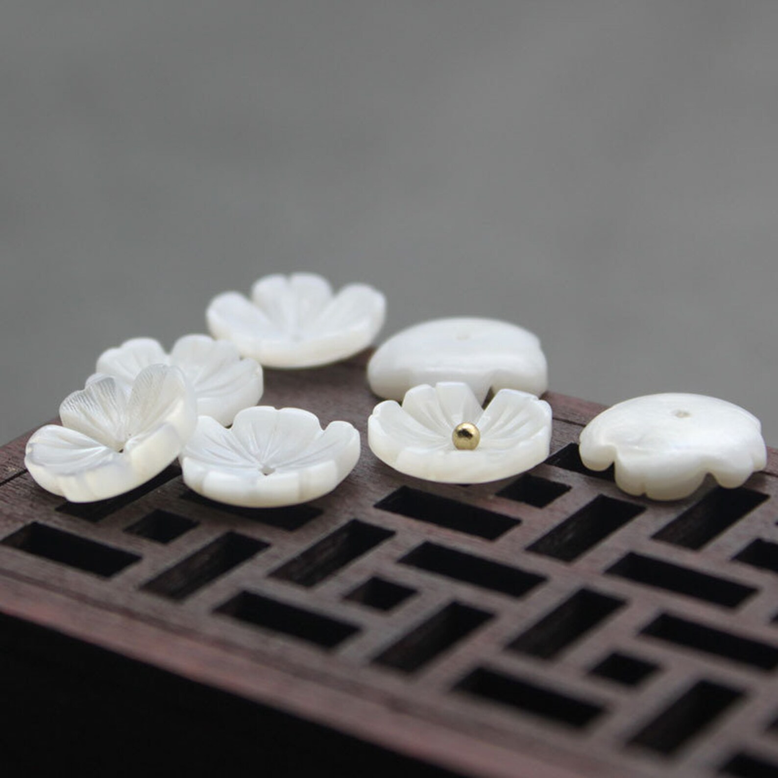 30pcs 6mm8mm10mm12mm Natural White Shell Flower Beads Shell | Etsy
