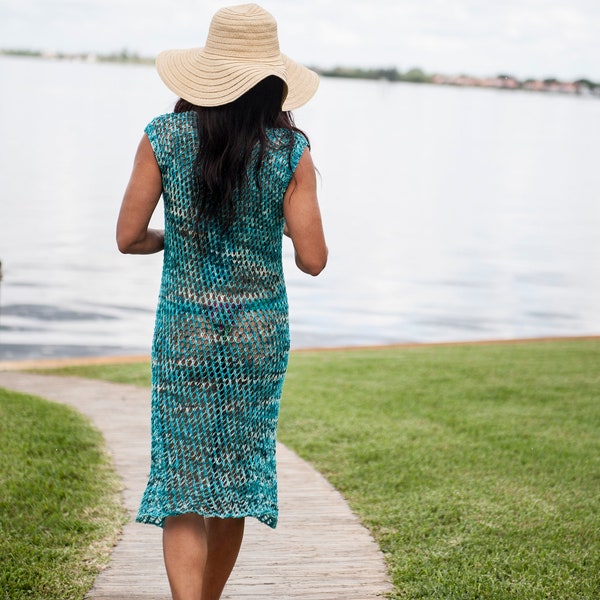 Take Me to the Beach swim coverup knitting pattern