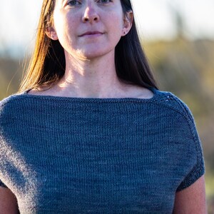 Ocotillo short sleeve sweater knitting pattern image 7