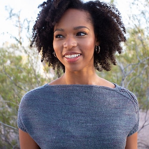 Ocotillo short sleeve sweater knitting pattern