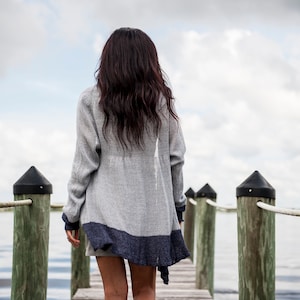 Fair Winds and Following Seas laceweight cardigan knitting pattern
