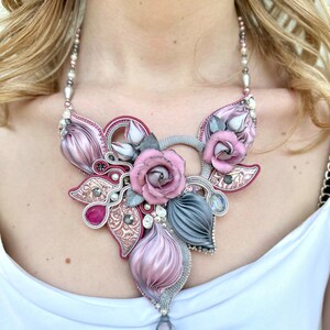 Shibori ketting, oorbellen en armband &quot;Rhapsody in Gray&quot;