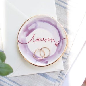 Personalised trinket dish, personalised ring dish, personalised jewellery dish, name trinket dish, name ring dish, bridesmaid gift