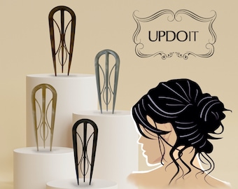 Best Hair Accessory for Updos, hair clip, fork, hair pin, hair accessory, stick, comb, simple, updo, wedding, prom, easy, Updoit versatile