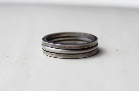 matt silver ring