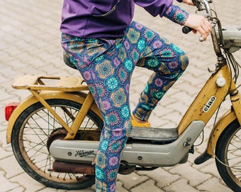 Colorful harem pants for woman - Ciao Piccola, Mandala baggy pants, Elephant trousers for active woman, Cotton baggy pants, Drop crotch