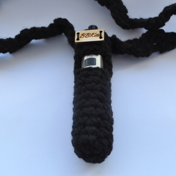 Black Vape Sleeve, E-Cig-Tragetasche mit Lanyard, langlebiges hochwertiges Vaping-Zubehör