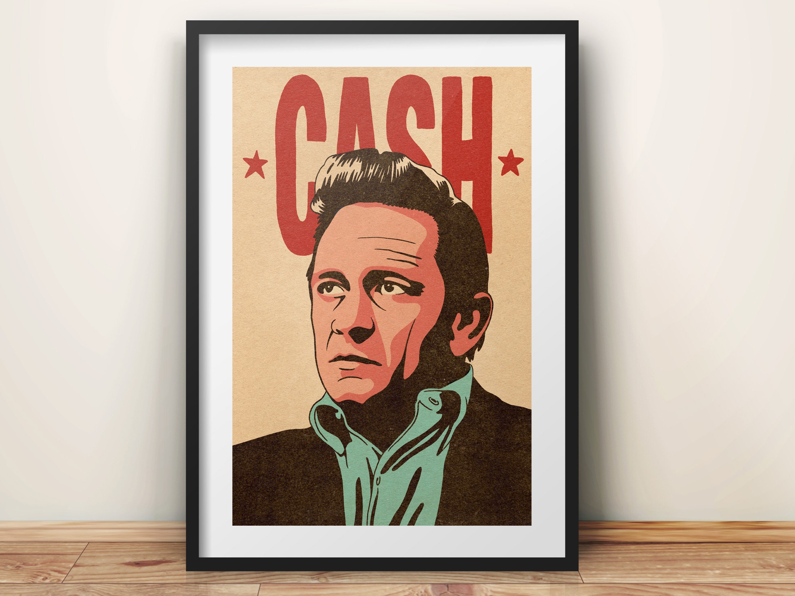 Johnny Cash Art Print - Etsy
