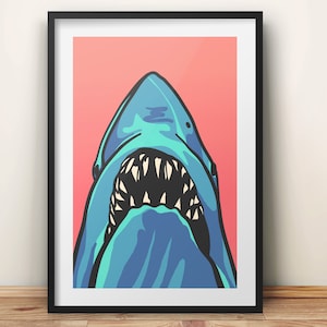 Jaws Movie Art Poster