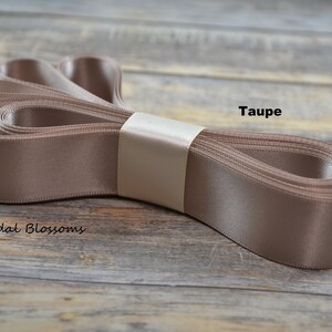 Lots of Colors Available Taupe or Black Bridal Corset Replacement Satin Ribbon Wedding Dress Back laces 7/8 Lace Up Metal Tips image 5