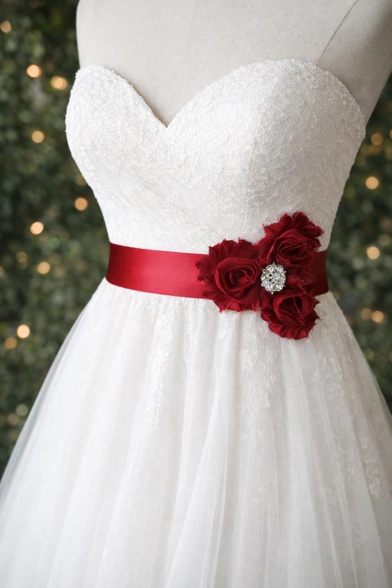LORYN Maroon Vintage Inspired Bridal Sash | Shabby Chiffon Flower Wedding Dress Sash | Belt Ribbon | Bridesmaids | Rhinestone | Burgundy - Etsy LORYN Maroon Vintage Inspired Bridal Sash | Shabby Chiffon Flower Wedding Dress Sash | Belt Ribbon | Bridesmaids | Rhinestone | Burgundy - Etsy
