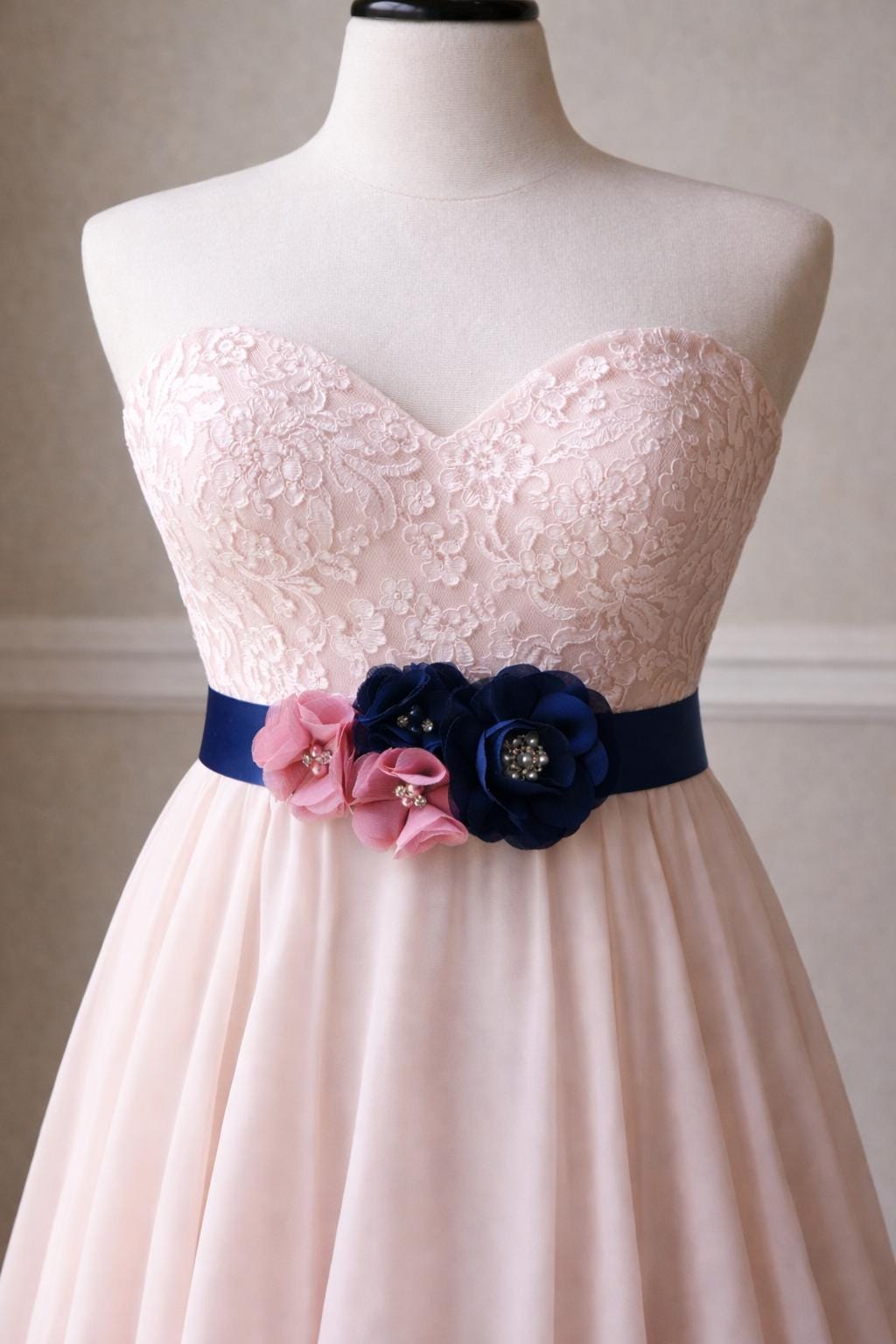 green emerald velvet dress Dusty Blue and Navy Bridal Bouquet / – Budget-Bride main image 0