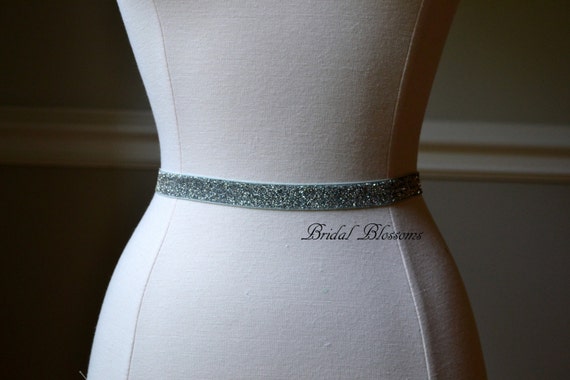 ABIGAIL Silver Shimmer Skinny Elastic 