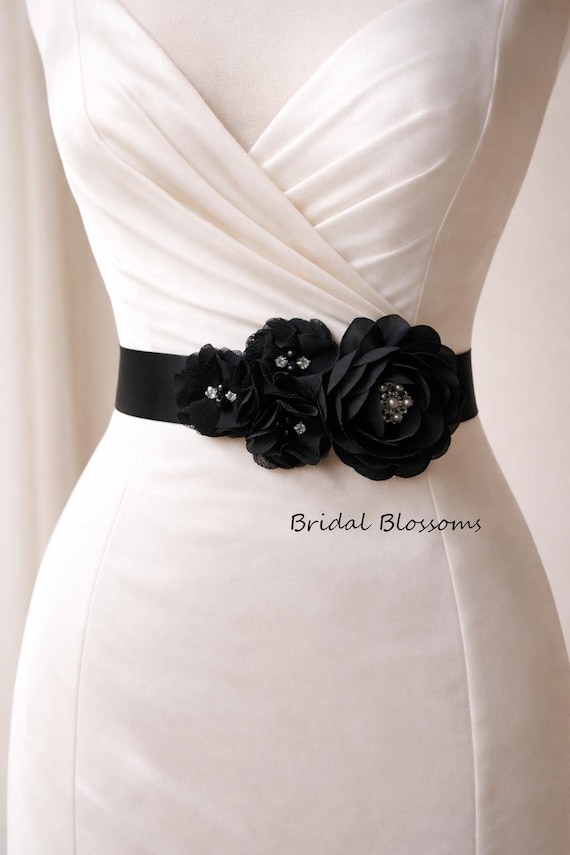 white christmas dresses Pellini After 5 Chiffon Black Tie Dress with Metallic Sash