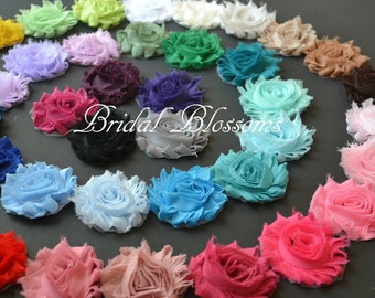 SHABBY FLOWER SAMPLES | Fabric Flower Swatches | Bridal Flower Sash Sample