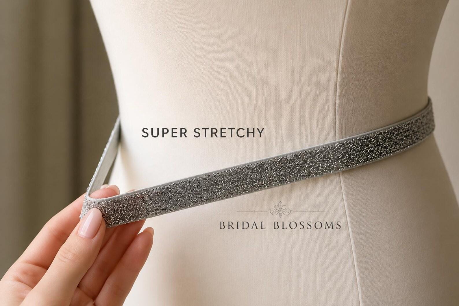 silver glitter belt for dress Xinjoduz Bridal Rhinestone Wedding Waist, Belt Dress 106 Inches(270cm)  Adjustable Belts for Formal Dresses Handcrafted Silver Glitter Crystal  Bridesmaids Weddings Belts for Women Special Occasion at Amazon Women's  Clothing store
