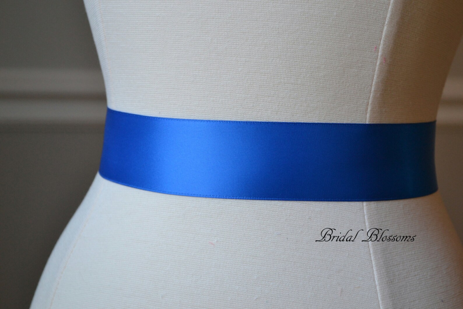 Royal Blue Satin Ribbon Bridal Sash Belt Wedding Dress Sash Etsy