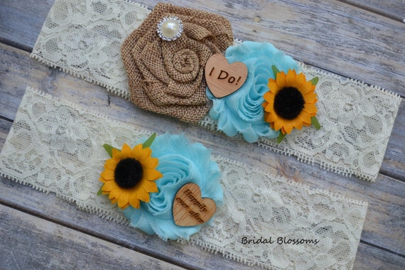 Rustic Wedding Something Blue White Keepsake /& Toss Wedding Garters BLUE Bridal Garter Set Burlap Flower Pearl Lace Garters