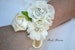 BEST SELLER Ivory Chiffon Satin Flower Wrist Corsage | Vintage Inspired Wedding | Mother of the Bride | Bridal Shower | Easter | Boutonniere 