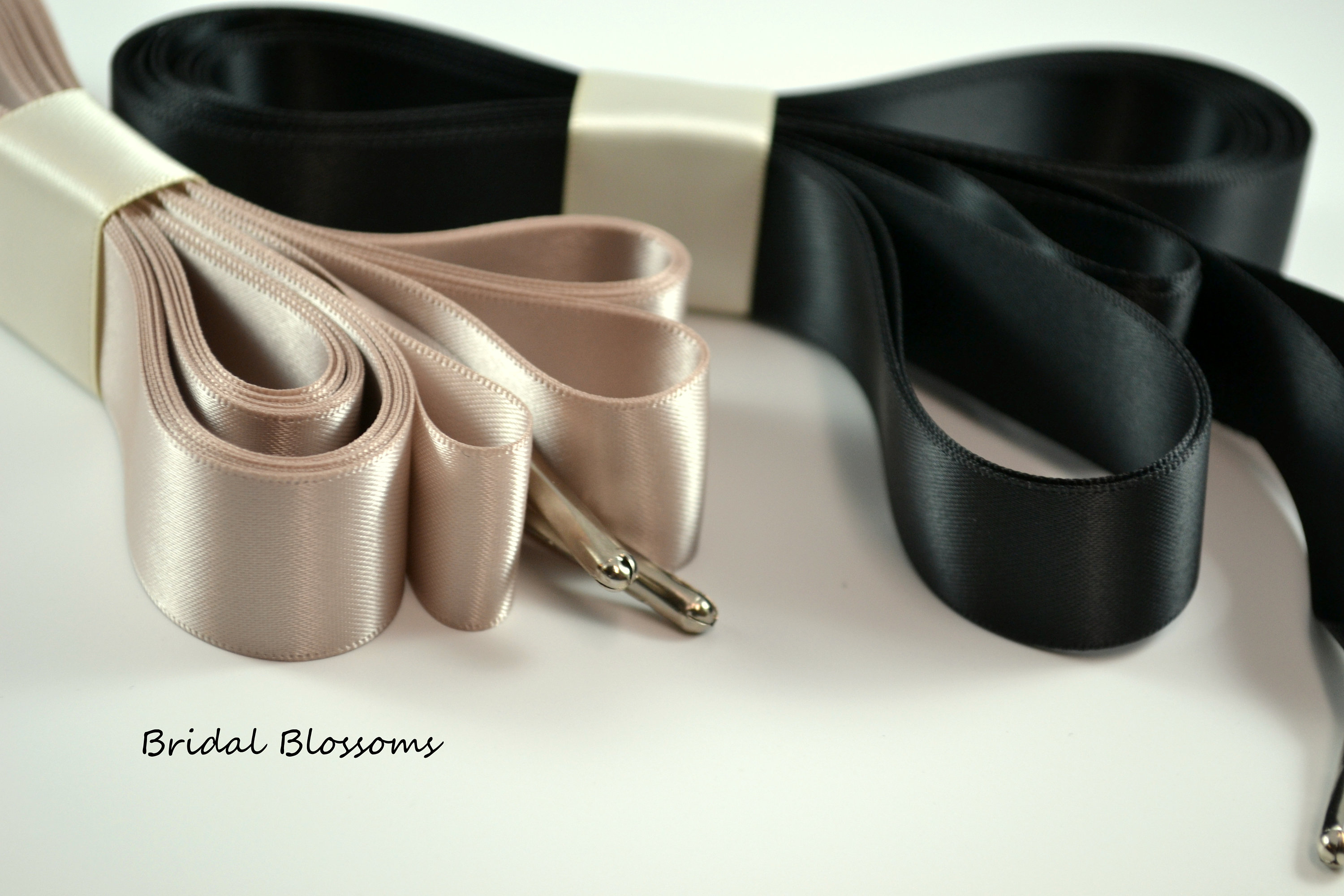 Lots of Colors Available | Taupe or Black Bridal Corset Replacement Satin Ribbon | Wedding Dress Back laces 7/8" Lace Up | Metal Tips aglets