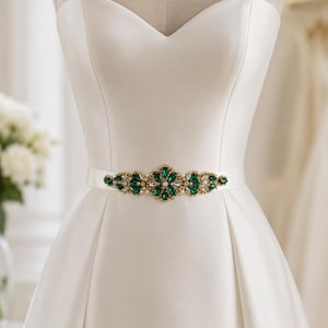 green waist belts for dresses Emerald Belt ribbon belt