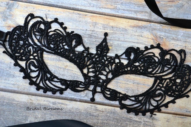 Halloween Ball Party Wedding Black Lace Masquerade Mask Gothic Phantom Applique Venetian Mardi Gras Costume unmolded Embroidery Masks
