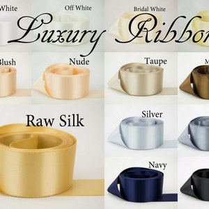 RIBBON SWATCHES | Satin Swatches |  Satin Samples | Bridal Ribbon Sashes | Double Sided Satin Ribbon Sample | Sash Ribbon Swatches