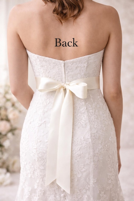 LUXURY Taupe Double-Faced Satin Bridal Sash - Premium Thick Ribbon Belt for Wedding Dress, Bridesmaids, or Flower Girl - Tan Brown