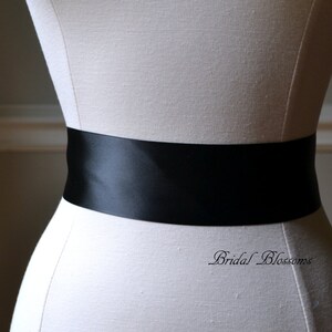 black satin ribbon belt