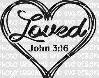 Loved John 3:16 SVG