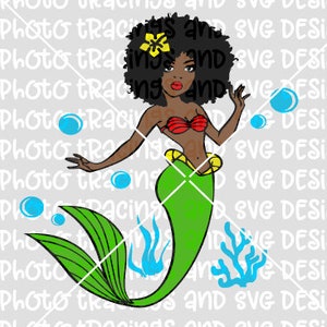 black mermaid svg