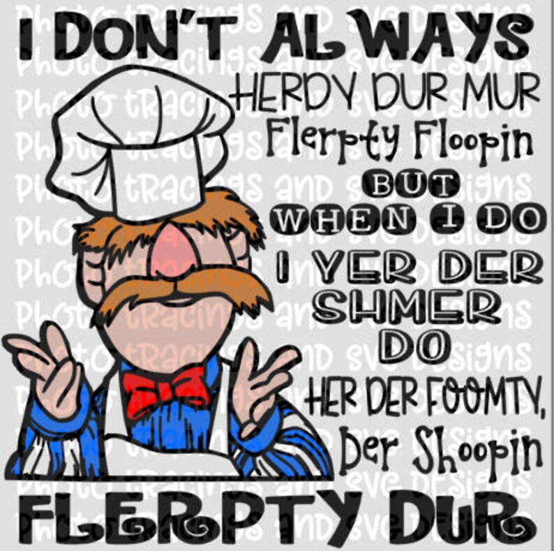 Swedish Chef Svg for Silhouette or Cricut Machines Etsy