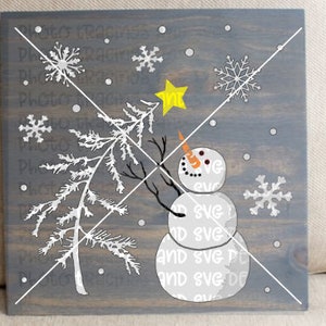 snowman with tree svg file