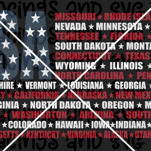 flag with states svg
