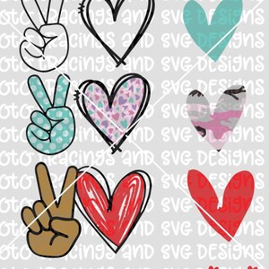 peace love hands svg file