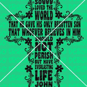 For God so loved the world cross SVG