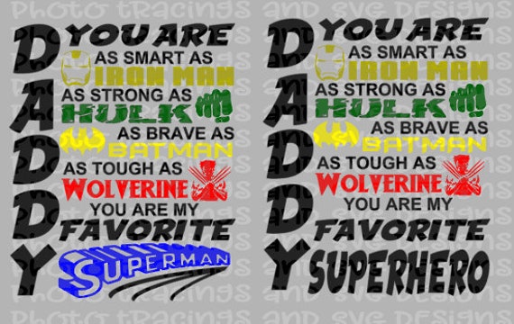 Download Daddy Superhero Svg File Etsy