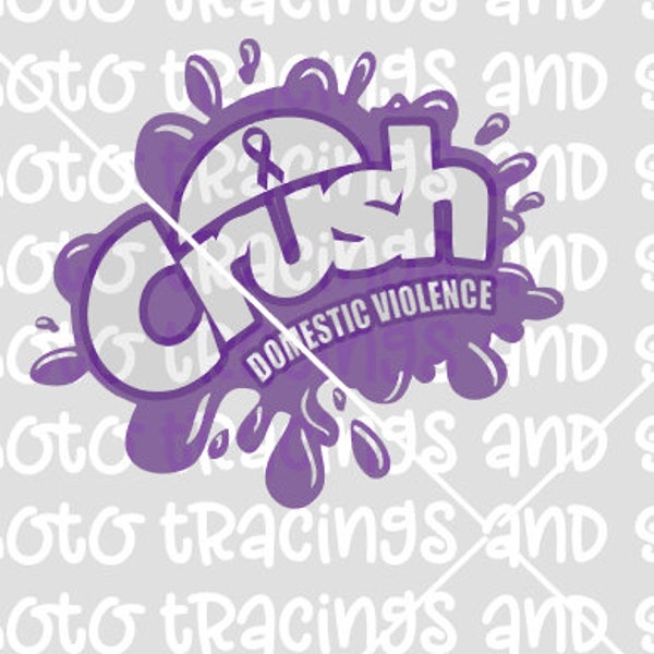 crush domestic violence svg file only