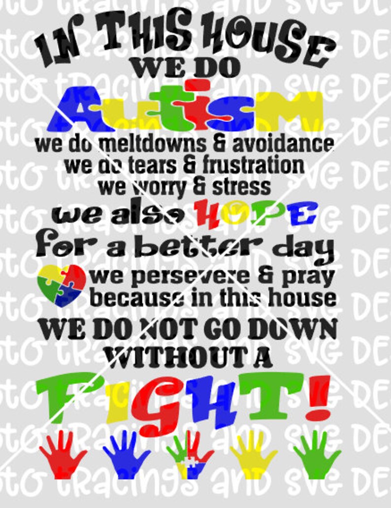 In This House We Do Autism Fight Svg Silhouette Or Cricut Etsy