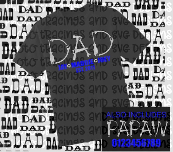 Dad Papa Papaw Tools Svg File Only Etsy