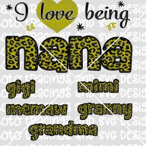 Love being nana svg file