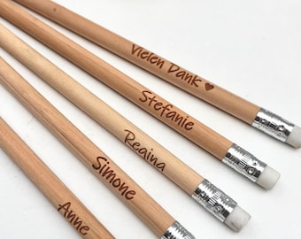 personalisierte Bleistifte mit Gravur - Stifte mit Namen