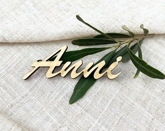 Place cards lettering wood | personalized guest gift | Wooden nameplate