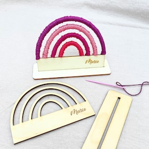 Bastelset Regenbogen | DIY Regenbogen | Gastgeschenk Kindergeburtstag | Personalisiertes Regenbogenbastelset | Lasercut Holz