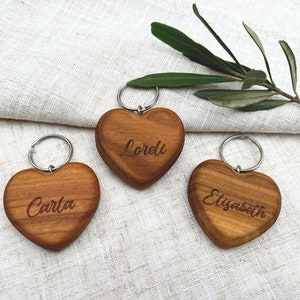 Wedding favors heart flat with engraving upon request, name tags wood, place cards, place cards, name cards, wood engraving