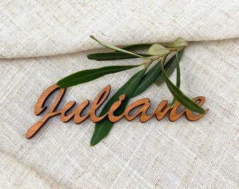 Wedding guest gift, wedding place cards, wood lettering, wooden name, baptism, Christmas, birthday, personalized table decoration