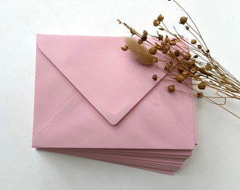 Envelopes pink, envelopes wedding, dusky pink, slightly ribbed