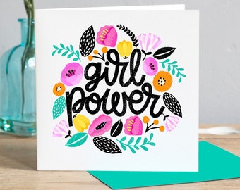 Girl Power Card, Inspiration Card, Passed Exams, Affirmation Card, Daughter Card, Positive Affirmation Postcard, Motivational Cards