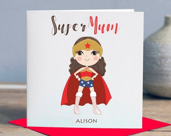 Super Mum Card, Personalised Mothers Day Card, Card from child, First Mothers Day Card, Personalised Mum Card, Mum Birthday Card