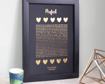Framed Song Lyrics Etsy Framed Song Lyrics Etsy